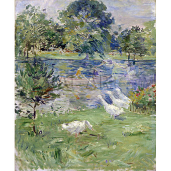 РЕПРОДУКЦИИ НА КАРТИНИ Момиче в лодка и гъски (1889)